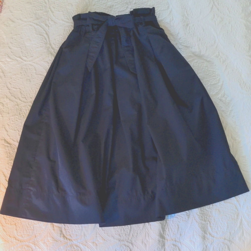 Uniqlo Navy Tie-Waist Skirt Small
